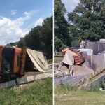 România pod rutier prăbuşit Neam