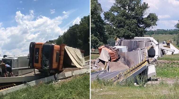 România pod rutier prăbuşit Neam