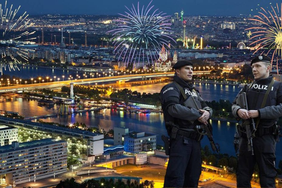 Poliția Viena prezentă noaptea Anul NOU