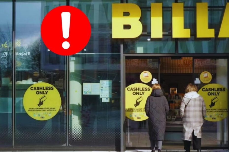 Supermarketul Billa din Viena refuză plata cash