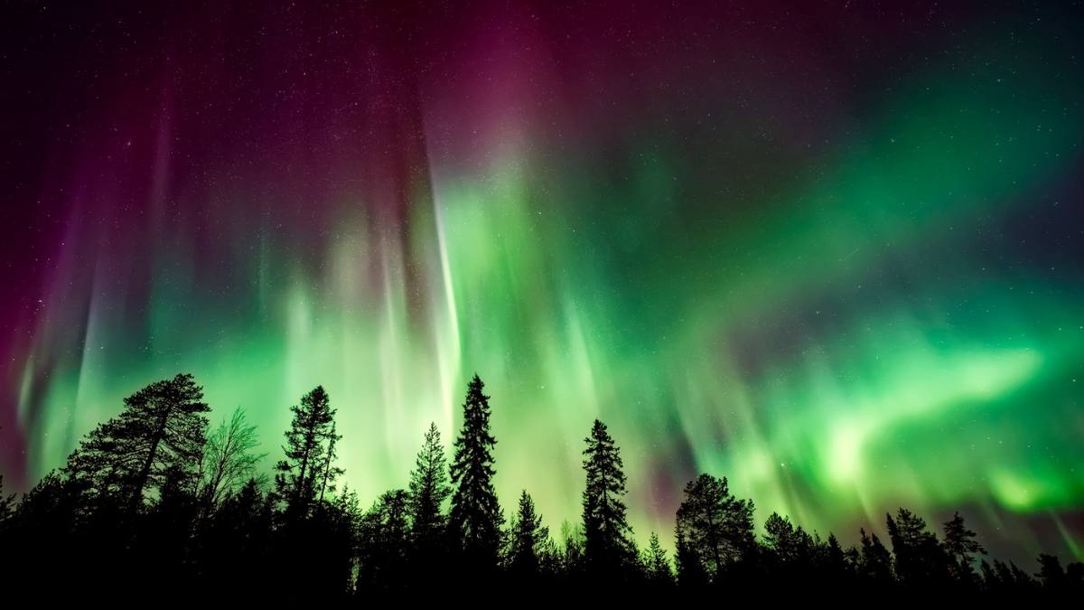 aurora boreală deasupra Austriei