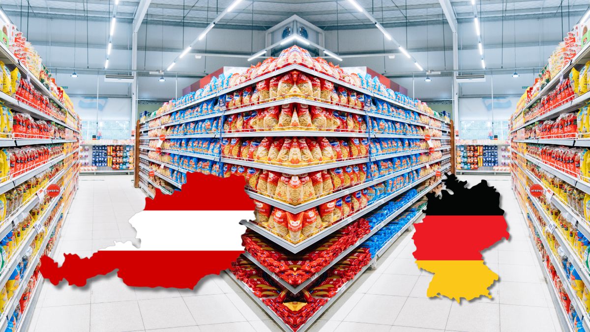 Diferență preț cumpărături Austria și Germania