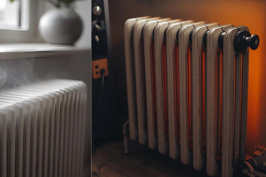 calorifer incalzit partial