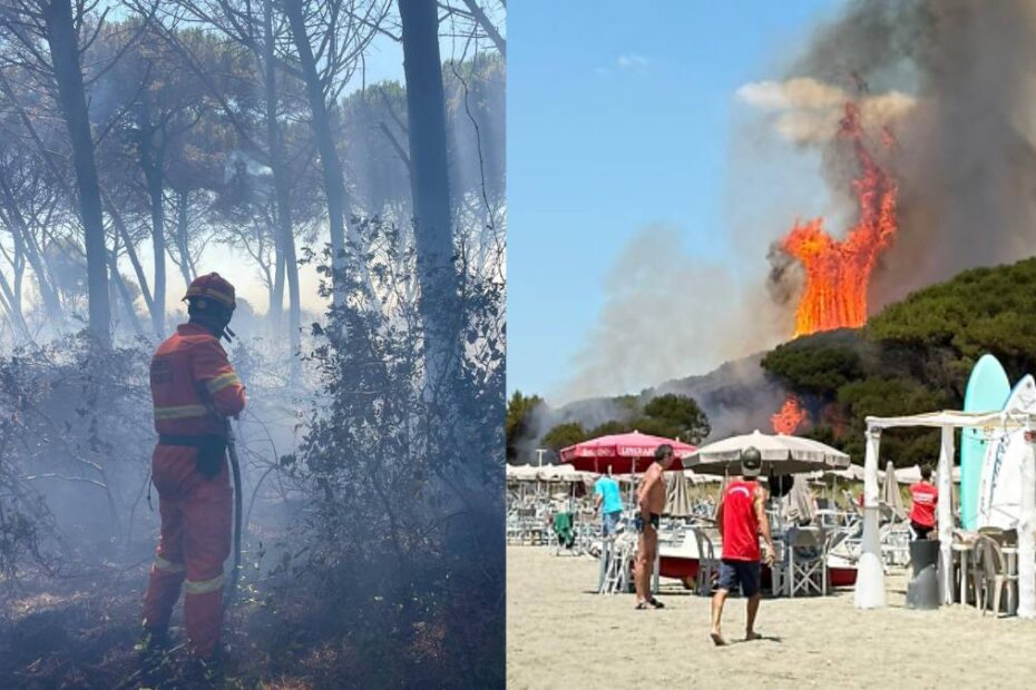 Incendiu în Toscana turiști evacuați