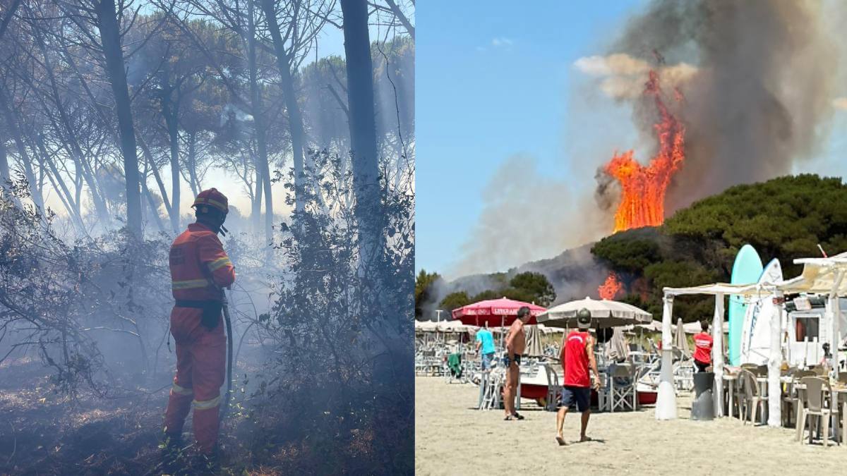 Incendiu în Toscana turiști evacuați