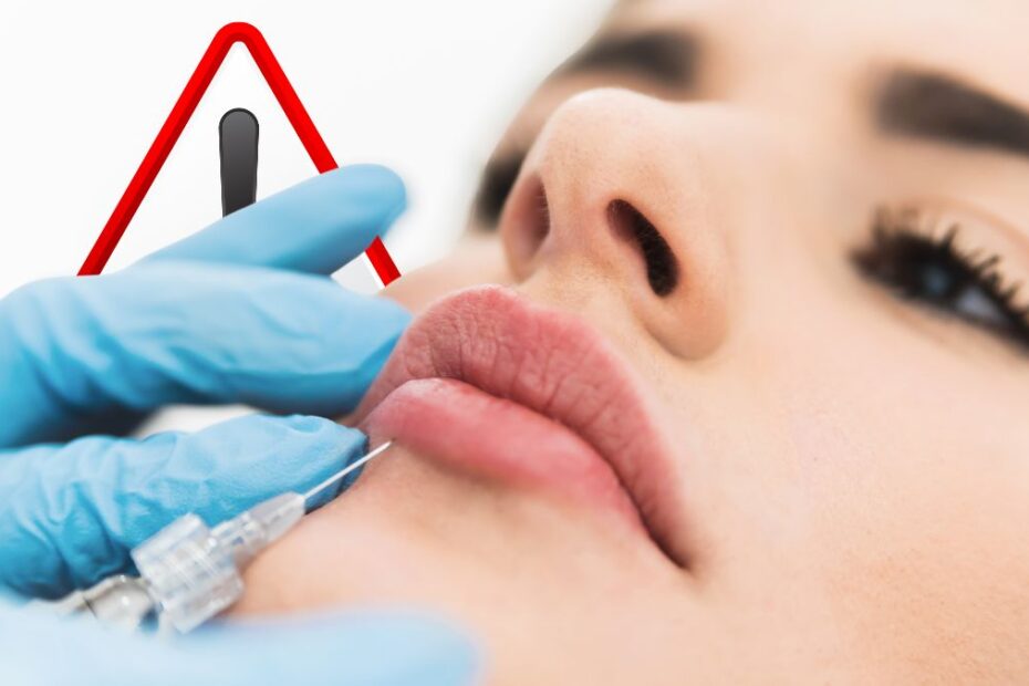 Procedurile pentru buze umflate nu sunt inofensive: Foto: Injectare acid hialuronic în buze