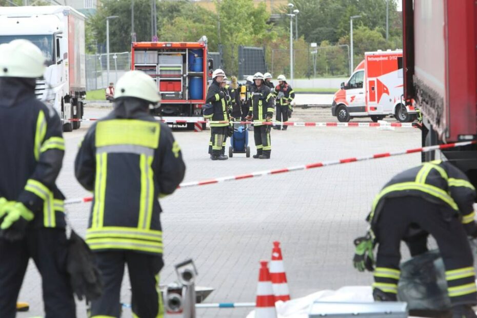 Alertă chimică în zori de zi în orașul austriac