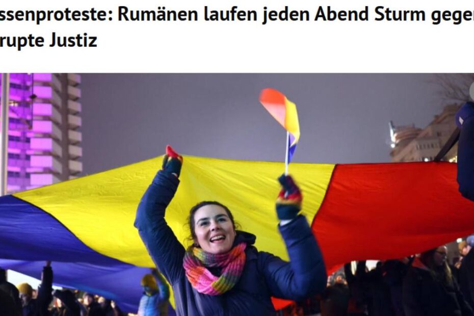 Presa austriacă scrie despre „protestele de masă” din România