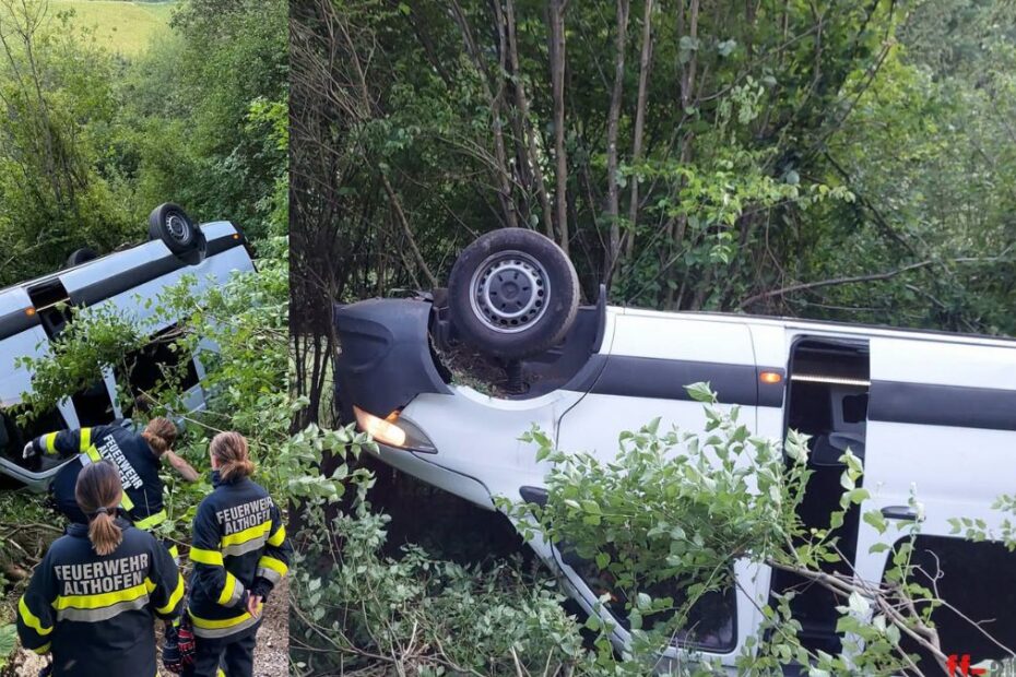 Microbuz cu români răsturnat în Austria