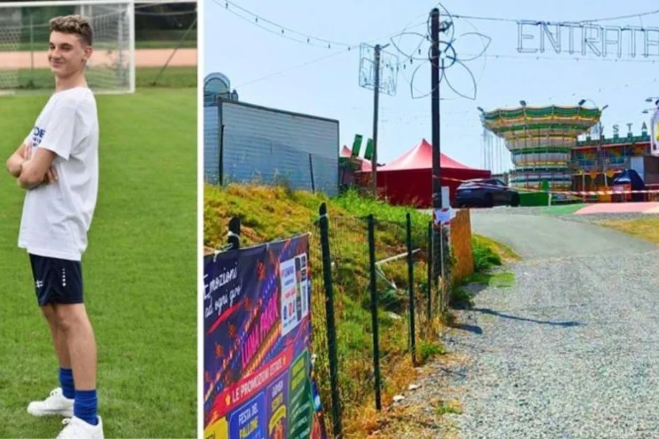 Moare la 15 ani electrocutat într-un parc de distracții, proprietarul aparatului de măsurat forța șutului este anchetat. În imagine: stânga victima, dreapta parcul de distracții