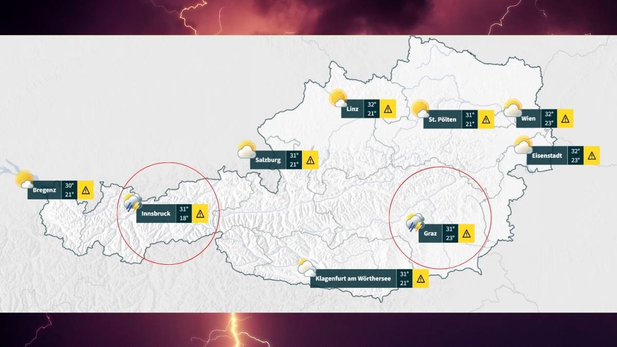 Alertă meteo în Austria