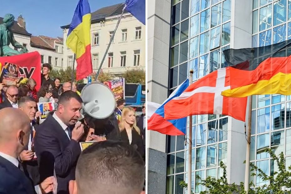 Proteste pentru Călin Georgescu la Bruxelles