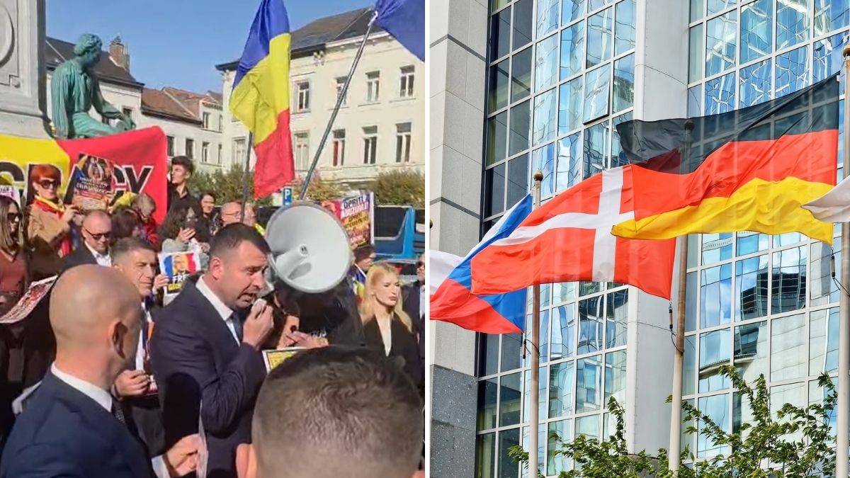 Proteste pentru Călin Georgescu la Bruxelles