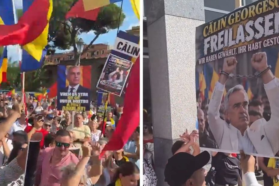 Proteste pentru Călin Georgescu în diaspora